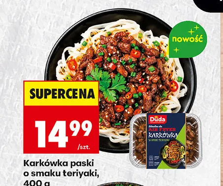 Karkówka paski o smaku teriyaki Duda promocja w Biedronka