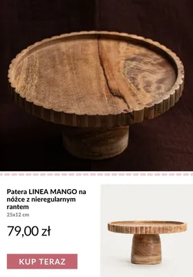 Patera Linea Mango na nóżce z nieregularnym rantem promocja w Homla