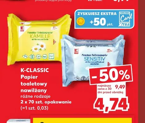 Papier toaletowy nawilżany czerwony promocja w Kaufland