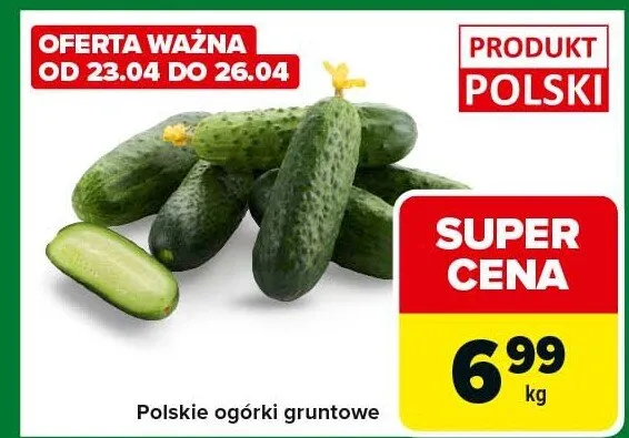 Ogórki gruntowe promocja w Carrefour Express