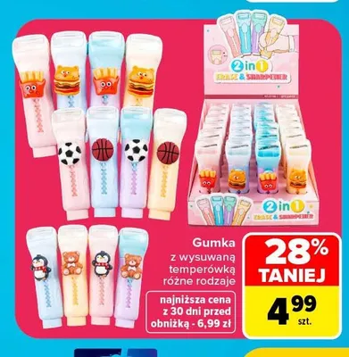 Gumka z wysuwaną temperówką promocja w Carrefour Market