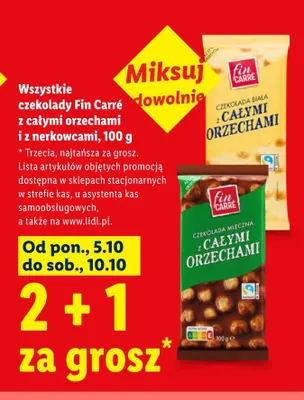 Czekolada biała z całymi orzechami Fin Carré promocja w Lidl