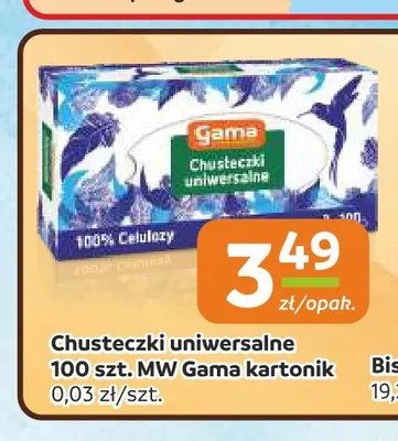 Chusteczki uniwersalne kartonik MW Gama promocja w Społem Częstochowa