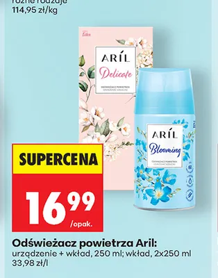 Wkład do odświeżacza powietrza Aril 2-pak promocja w Biedronka