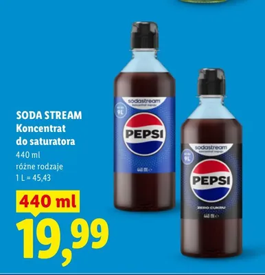 Koncentrat do saturatora Soda Stream Pepsi promocja w Lidl