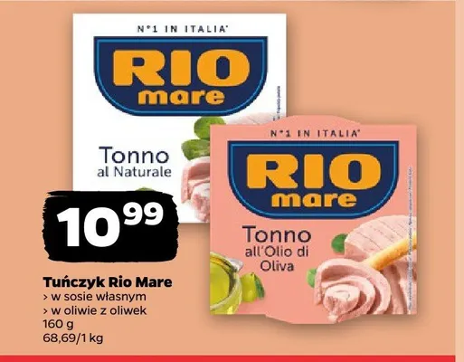 Tuńczyk w oliwie z oliwek Rio Mare promocja w Netto