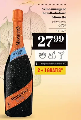 Wino bezalkoholowe musujące Mionetto promocja w POLOmarket