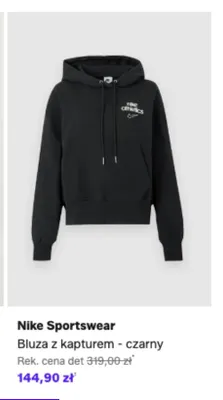 Bluza z kapturem Nike Sportswear czarny promocja w Lounge by Zalando