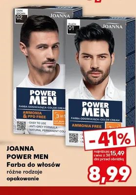 Farba do włosów Joanna Power Men promocja w Kaufland
