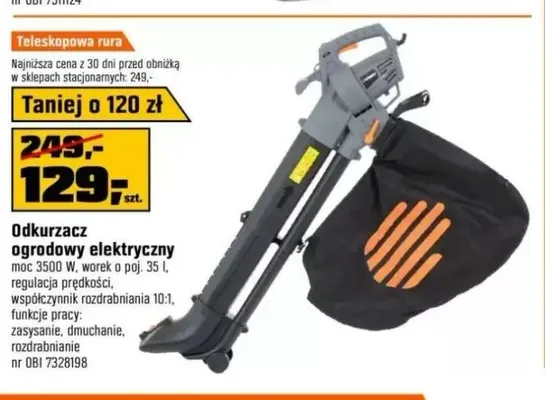 Odkurzacz ogrodowy elektryczny promocja w OBI