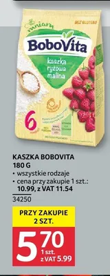 Kaszka BoboVita ryżowa malina promocja w Selgros