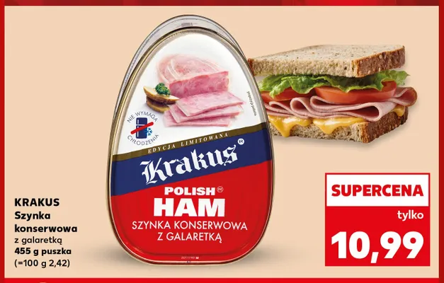 Szynka konserwowa z galaretką Krakus promocja w Kaufland