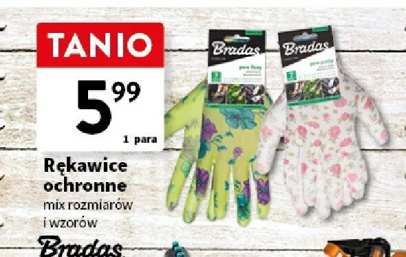 Rękawice ochronne mix rozmiarów i wzorów promocja w Intermarche