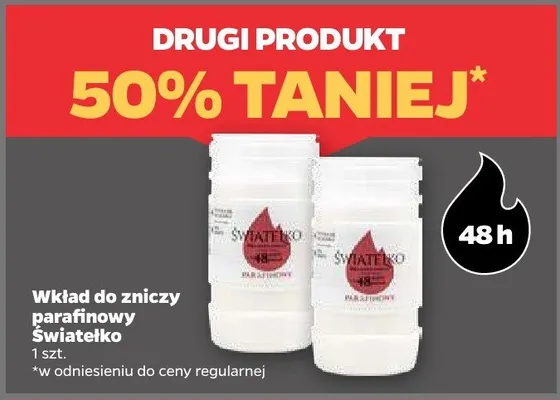 Wkład do zniczy parafinowy promocja w Netto