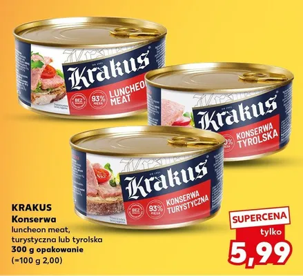 Konserwa luncheon meat, turystyczna lub tyrolska promocja w Kaufland