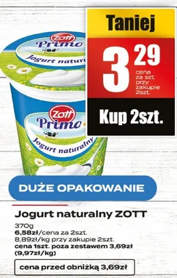 Jogurt naturalny promocja w Supeco