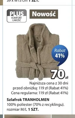 Szlafrok Tranholmen promocja w Jysk