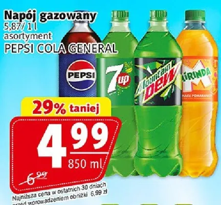 Napój gazowany 850ml promocja w Prim Market