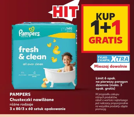Chusteczki nawilżane Pampers 3-pak promocja w Kaufland