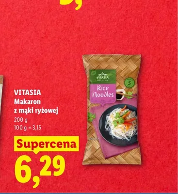 Makaron z mąki ryżowej Vitasia promocja w Lidl