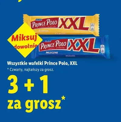 Wafelki Prince Polo Mleczne XXL promocja w Lidl