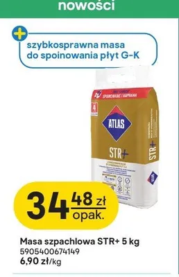 Masa szpachlowa Atlas STR+ 5 kg promocja w Castorama
