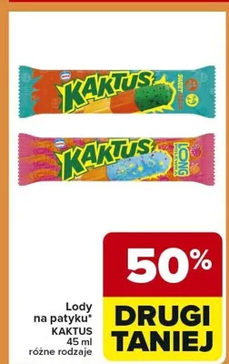 Lody na patyku Kaktus promocja w Carrefour Express