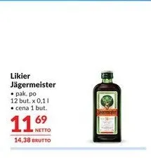 Likier Jägermeister promocja w Makro