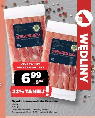 Szynka szwarcwaldzka Premieur plastry promocja w Netto