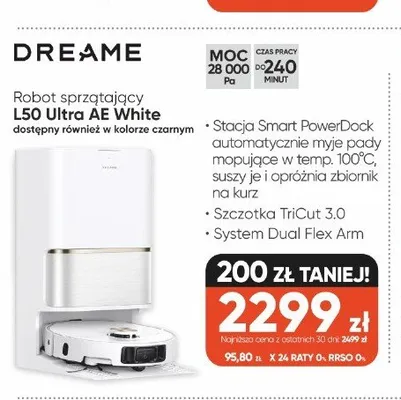 Robot sprzątający DREAME L50 Ultra AE White promocja w Max Elektro