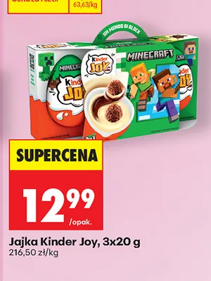 Jajka Kinder Joy 3-pak promocja w Biedronka