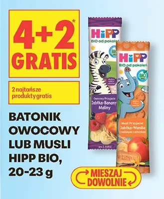 Batonik owocowy lub musli HiPP BIO promocja w Biedronka