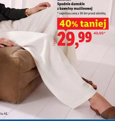 Spodnie damskie z bawełny 38-46 Esmara promocja w Lidl