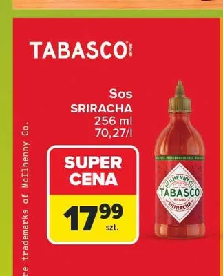 Sos Sriracha Tabasco promocja w Carrefour Market