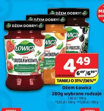 Dżem truskawkowy Łowicz promocja w Delfin