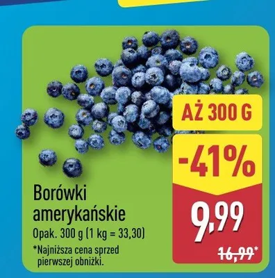 Borówki amerykańskie promocja w Aldi