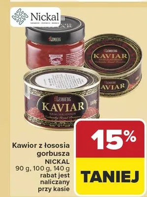 Kawior z łososia gorbusza promocja w Carrefour