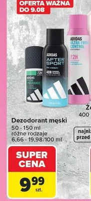 Dezodorant męski Adidas After Sport spray promocja w Carrefour
