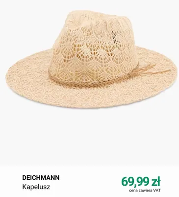 Kapelusz Deichmann promocja w Deichmann