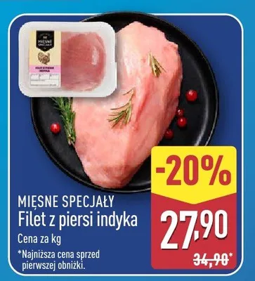 Filet z piersi indyka promocja w Aldi
