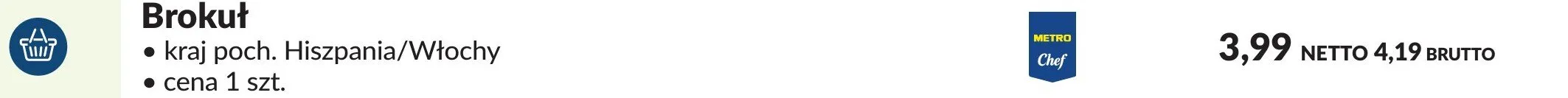 Brokuł promocja w Makro