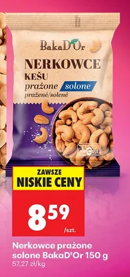 Nerkowce prażone solone BakaD'Or promocja w Biedronka