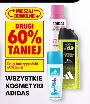 Wszystkie kosmetyki Adidas DRUGI -60% promocja w Biedronka