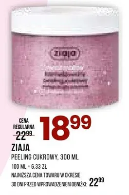 Peeling cukrowy Ziaja 300ml promocja w Drogerie Natura