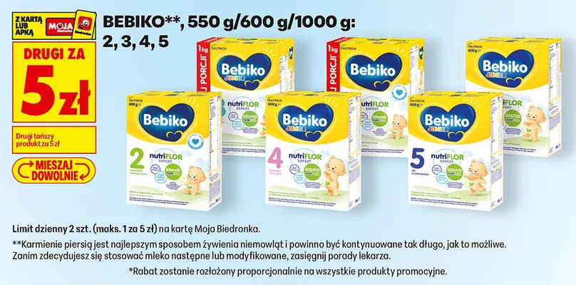 Mleko modyfikowane Bebiko Junior 4 promocja w Biedronka