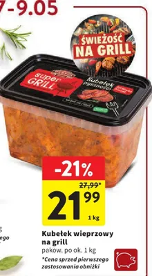 Kubełek wieprzowy na grill Super Grill promocja w Intermarche