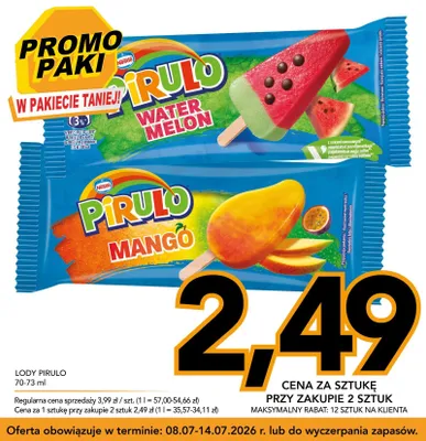 Lody Nestlé Pirulo Mango promocja w Kupiec