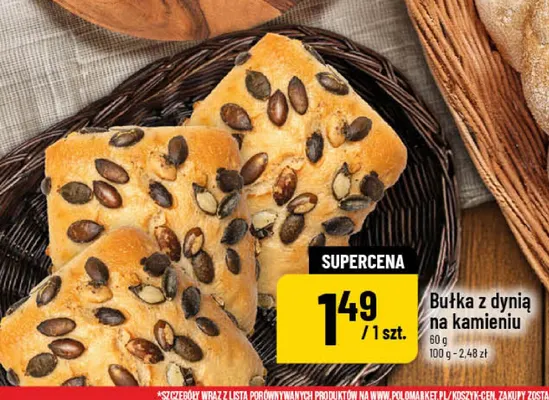 Bułka z dynią na kamieniu promocja w POLOmarket