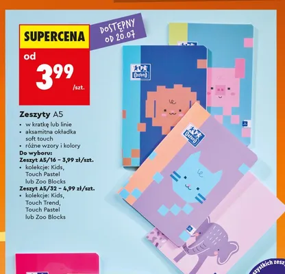 Zeszyt A5 16 kartek Oxford Kids promocja w Biedronka