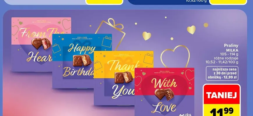 Praliny Milka promocja w Carrefour Market